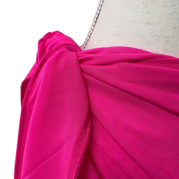NWT Good American mesh sarong wrap in Hot Pink 002 - Picture 4 of 11